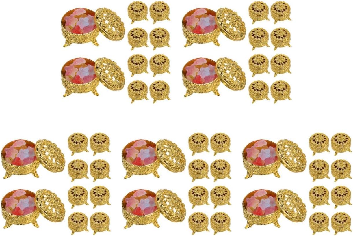 Angoily Round Candy Wrapping Boxes 50 Pack 2 Inch Wedding Favor Candy Boxes Small Party Storage Containers for Bridal Showers Birthdays