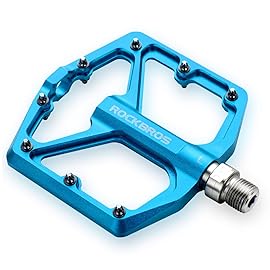 ROCKBROS Mountain Bike Pedals MTB Pedals Bicycle Flat Pedals Aluminum 9/16 Sealed Bearing Lightweight Platform for Road Mountain BMX MTB Bike