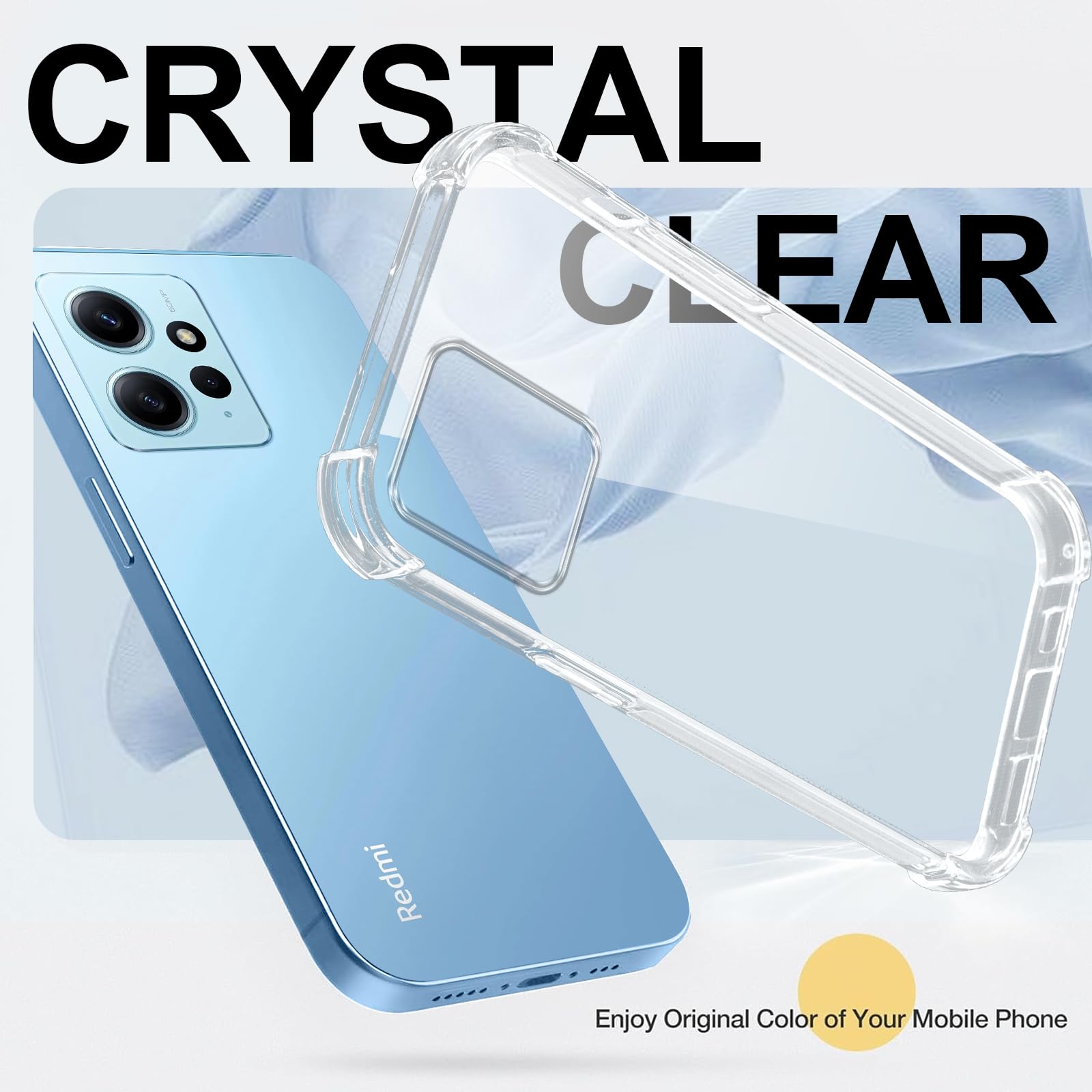 GEJEFA Cover per Xiaomi Redmi Note 12 4G, 3 Pack Sottile Morbido TPU Bumper Silicone Antiurto Protettiva Custodia per Xiaomi Redmi Note 12 4G con Disegni Cuore