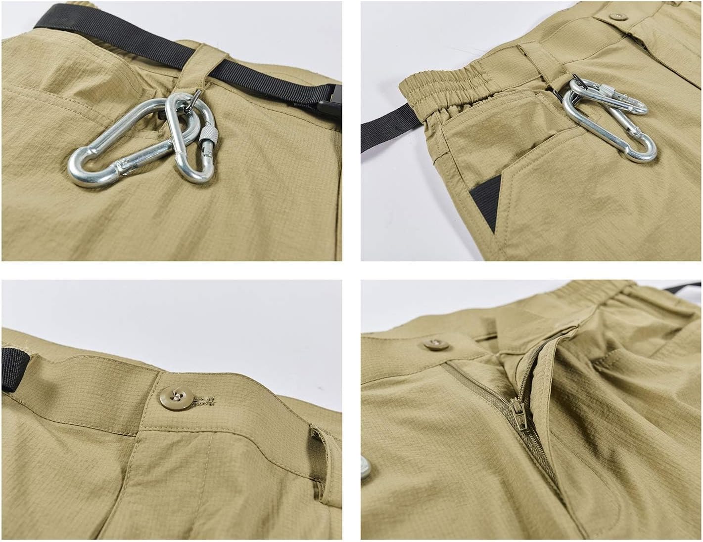 Kolongvangie Men's Outdoor Comfy Lightweight Quick Dry Stretchy Cargo Shorts with Multi Pockets (No Belt) - Image 4