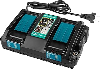 Dual Charging Ports Rapid Charger DC18RD for Makita Tools 14.4V-18V LXT Li-ion Battery BL1815 BL1820 BL1830 BL1850 BL1860 BL1840 BL1430 BL1415