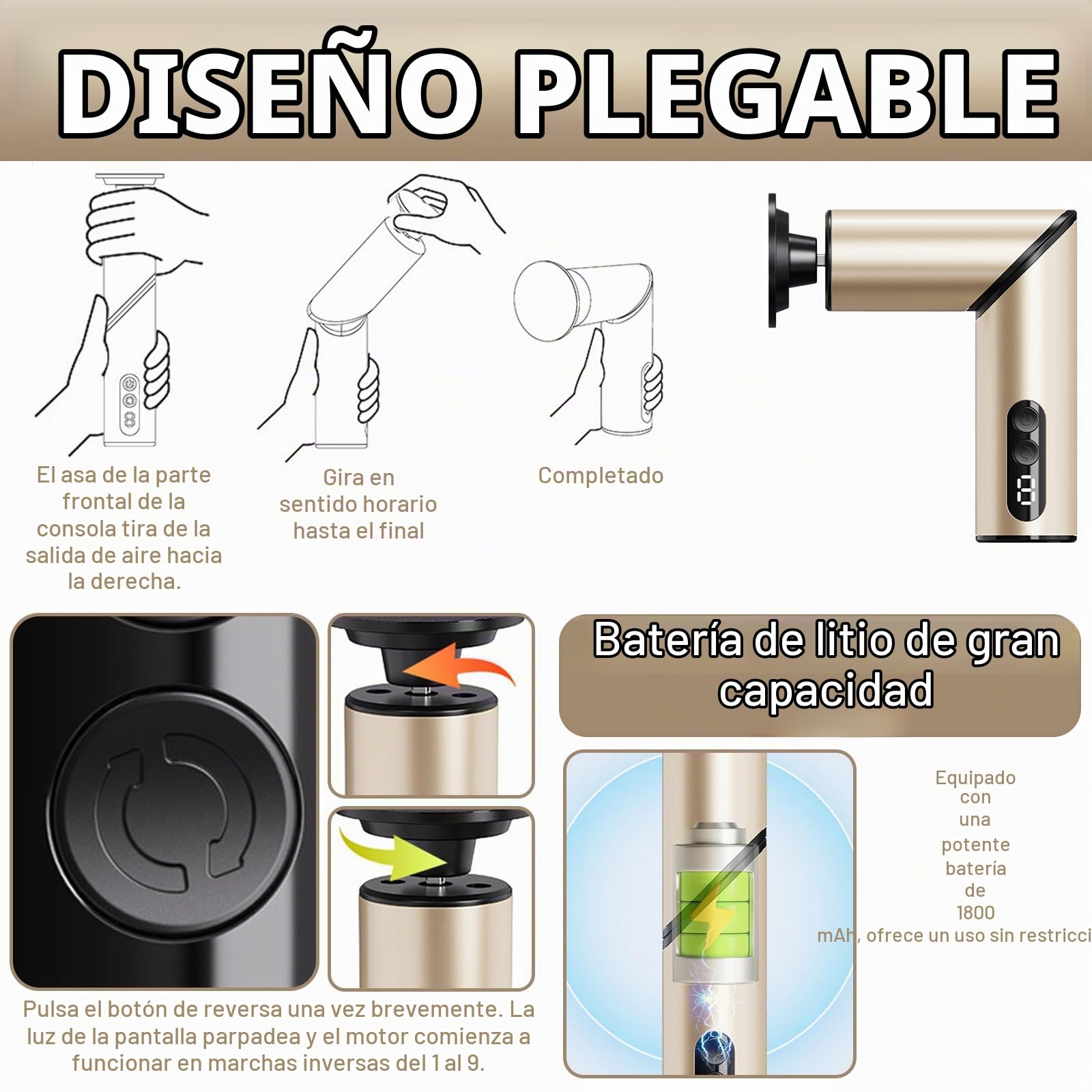 Eliminador de callos eléctrico, 2 en 1, plegable, pantalla LED y 9 velocidades ajustables, tecnología de sensor de callos para pieles muertas duras y agrietadas