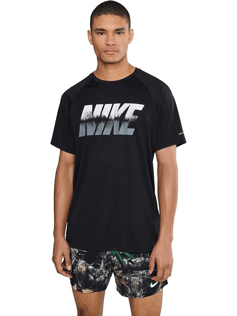 Black Nike Hydroguard Dip Dye Dri-FIT UV Short Sleeve Top
