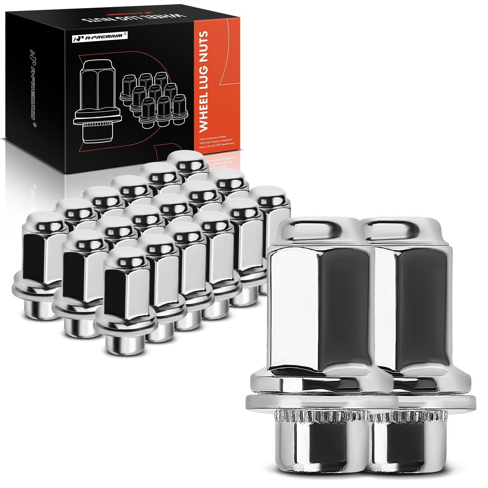 A-Premium 20PCS M12-1.5 Wheel Lug Nuts Compatible with Toyota Camry Corolla Tacoma Highlander Tundra Sienna 4Runner Lexus RX300 RX400h ES300