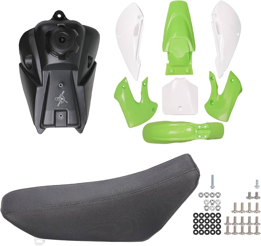 Amazon.com: YC Yier Green/White Fairing Kit Plastic Fender & Tall