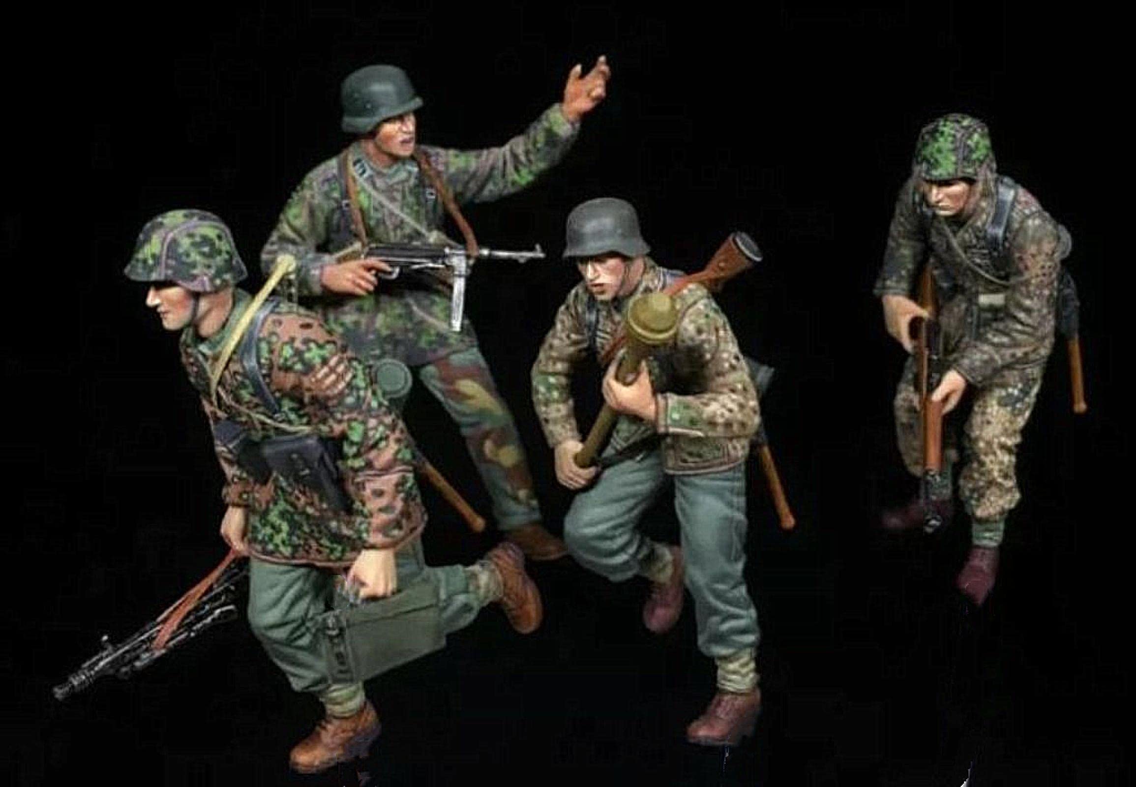 Lot De 11 Figurines Soldats Allemands 1/72 – Résine Non Peinte – DIY Maquette Histoire