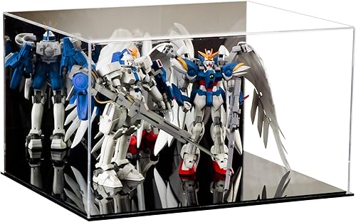 Vista 67 de Better Display Cases Versátil vitrina de acrílico transparente - Caja rectangular grande con base blanca 18" x 12" x 3" (BK09)