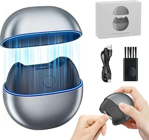 Cortador de uñas eléctrico automático, recortador de uñas eléctrico, seguro y preciso con luz LED, silencioso y portátil, almacenamiento de recortes