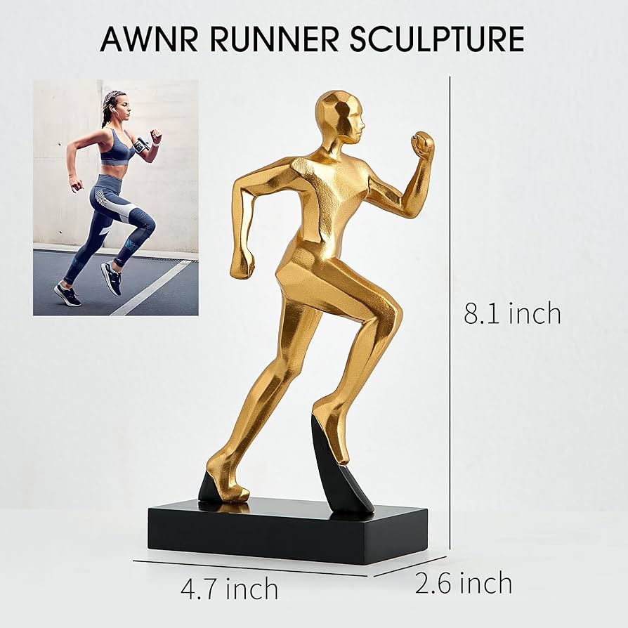 抽象的な金色の彫刻スタンド