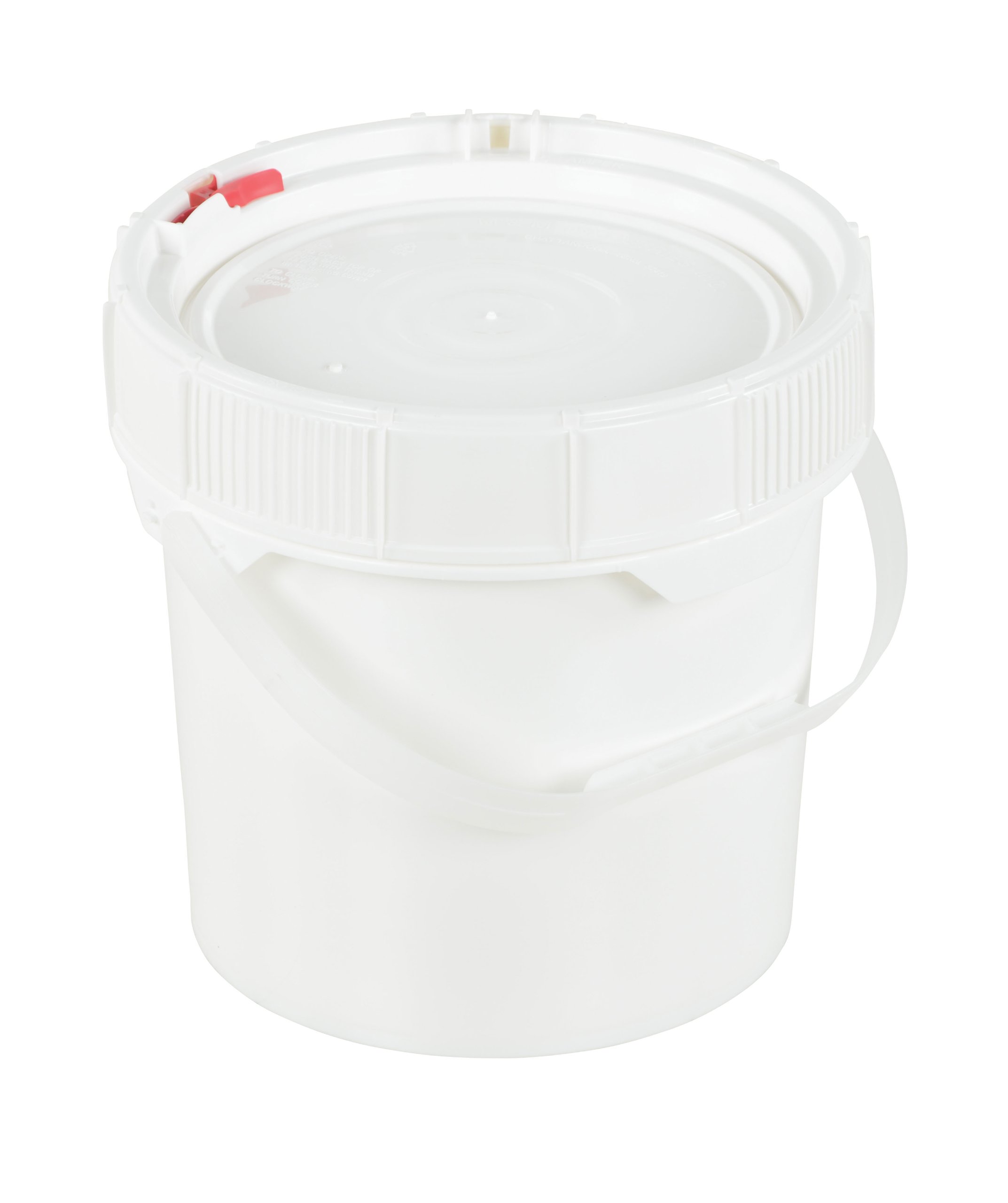 VestilPAIL-SCR-35-W Plastic Screw Top Pail with Lid and Handle, 3.5 gallon Capacity, White