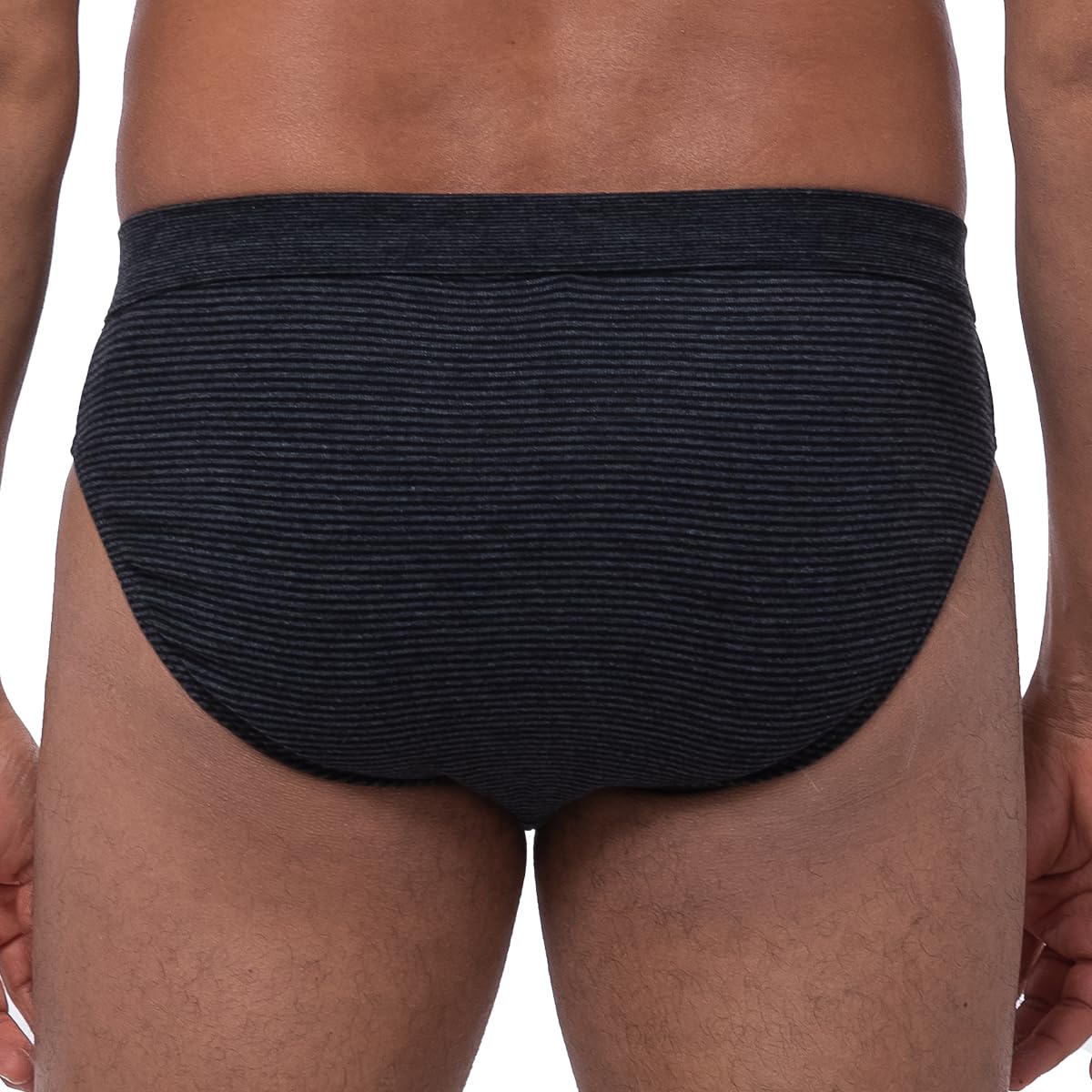 Ammann 3er Pack Jeans - Herren Unterhose ohne Eingriff - Slip Jazz-Pant Feinripp mit hohem Baumwolle-Anteil Größe 5-8 - Dunkelblau und Anthrazit