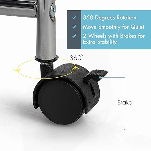Vista 235 de LDAILY Carrito de almacenamiento con ruedas de 15 cajones, carrito rodante con cajones para aula, organizador de manualidades con ruedas con marco