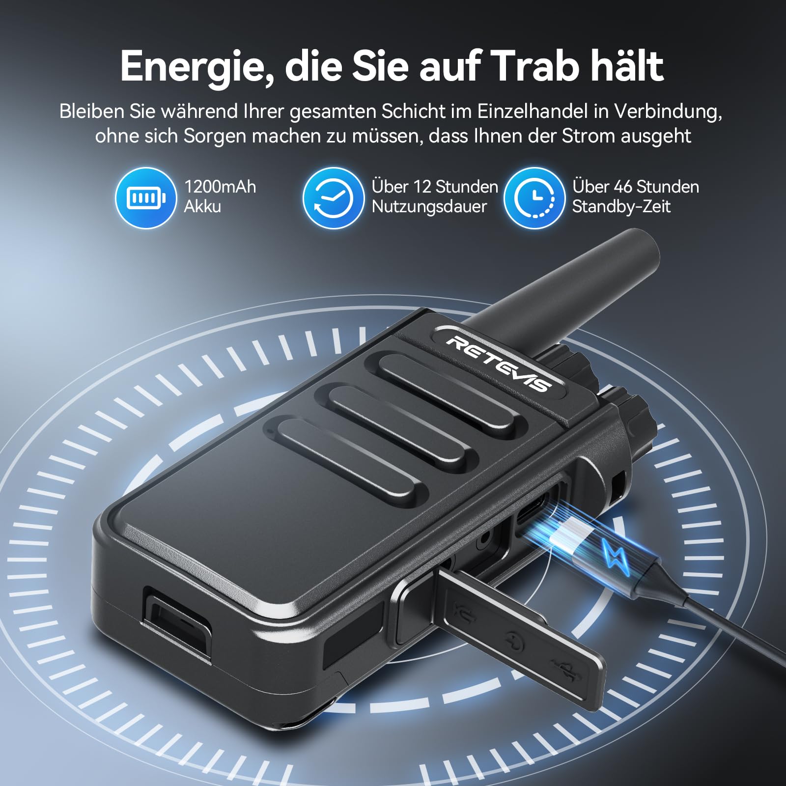 Retevis MateTalk P64 Digitales Funkgerät Lizenzfrei, Professionelles Walkie-Talkie Kompatibel mit Motorola, Gruppenruf, Sicherheit, Kommerzielles Funkgerät für Hotels und Immobilien (2er-Pack)