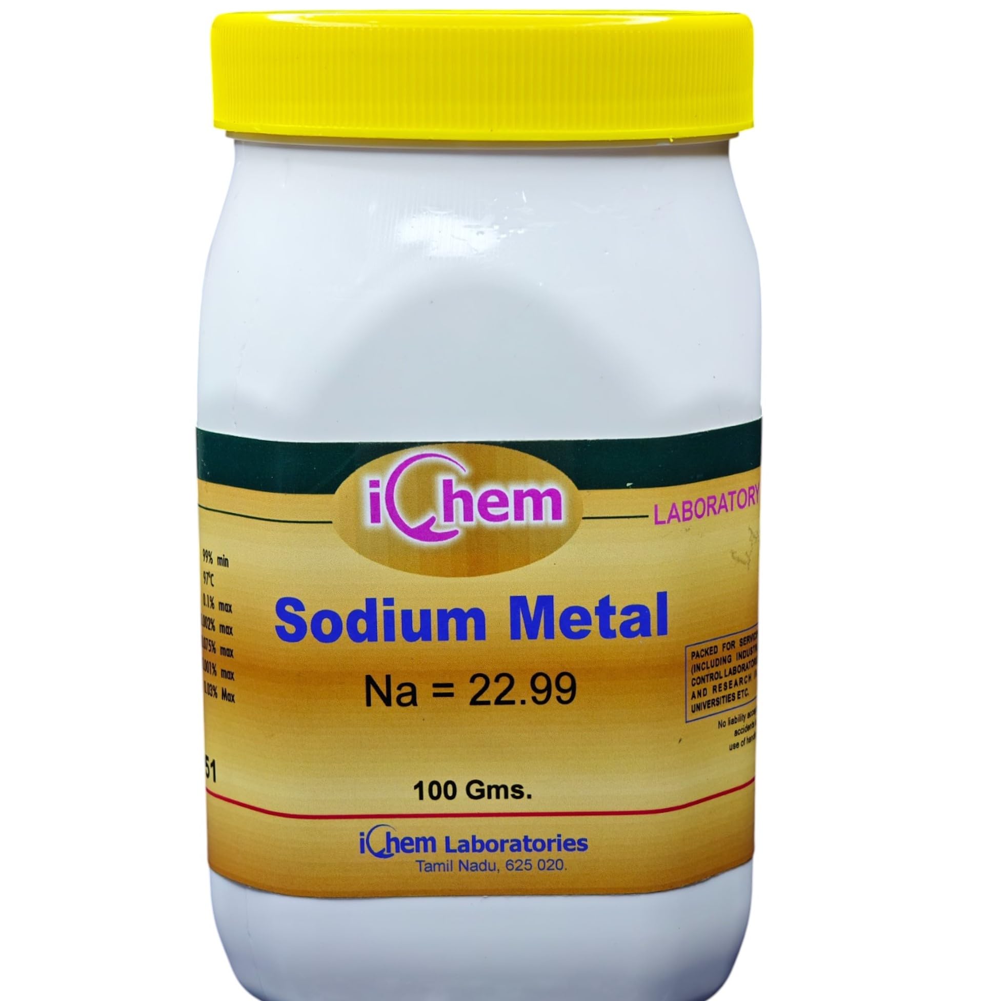 SODIUM METAL 100G (98% PURITY)
