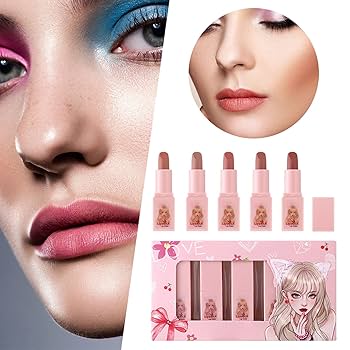 Amazon | 口紅セット ベルベット マット 5色 リップグロスセット