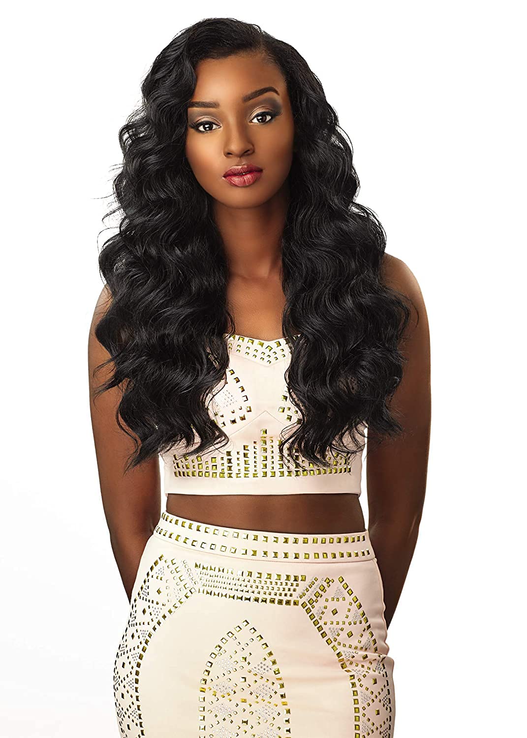 Sensationnel Instant Weave Half Wig - Dee Synthetic Wig Cap for Seamless Hair Blending (2 DARKBROWN)
