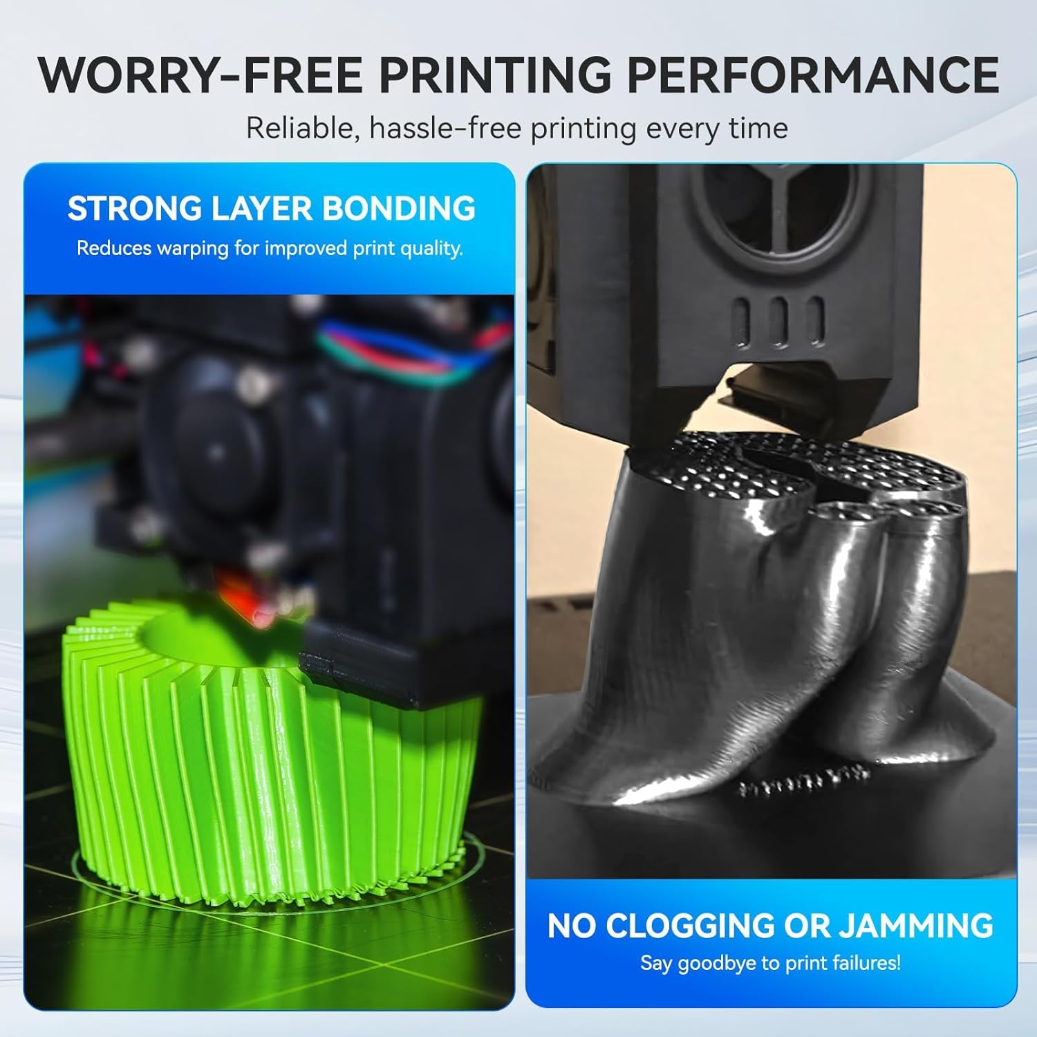 JAYO 3D Printer Filament 2.2kg, Silk PLA Filament and Matte PLA Filament Fit Most FDM 3D Printers,1.1kg per Spool, Pack of 2, Silk Gold+Matte PLA Orange