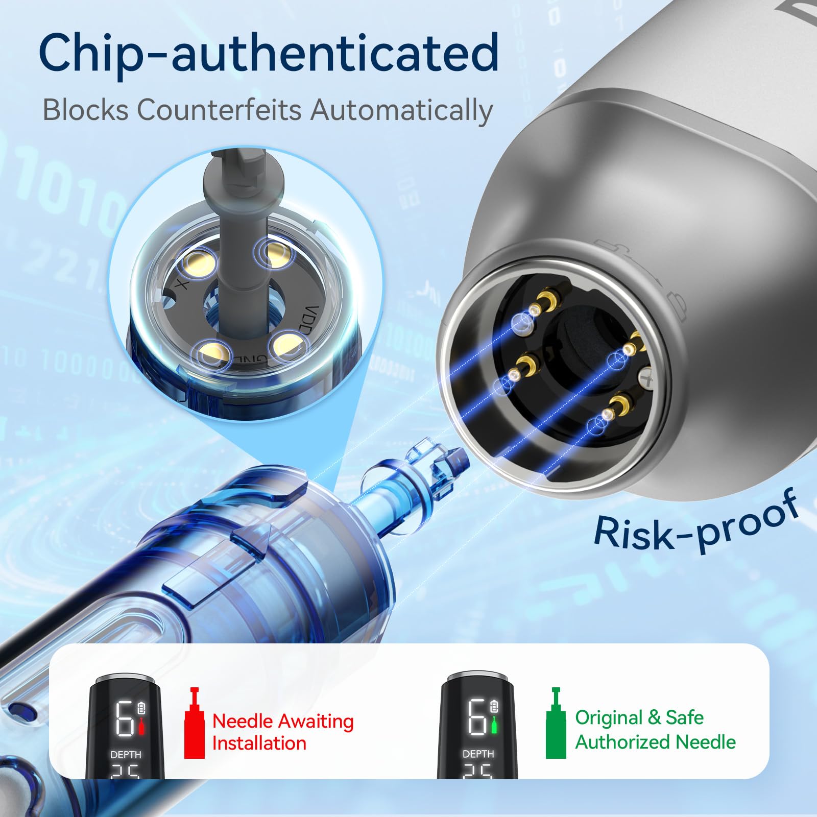 Dr.pen M9 Microneedling - Cartucce usa e getta per microneedling, punte nano rotonde, 10 pezzi