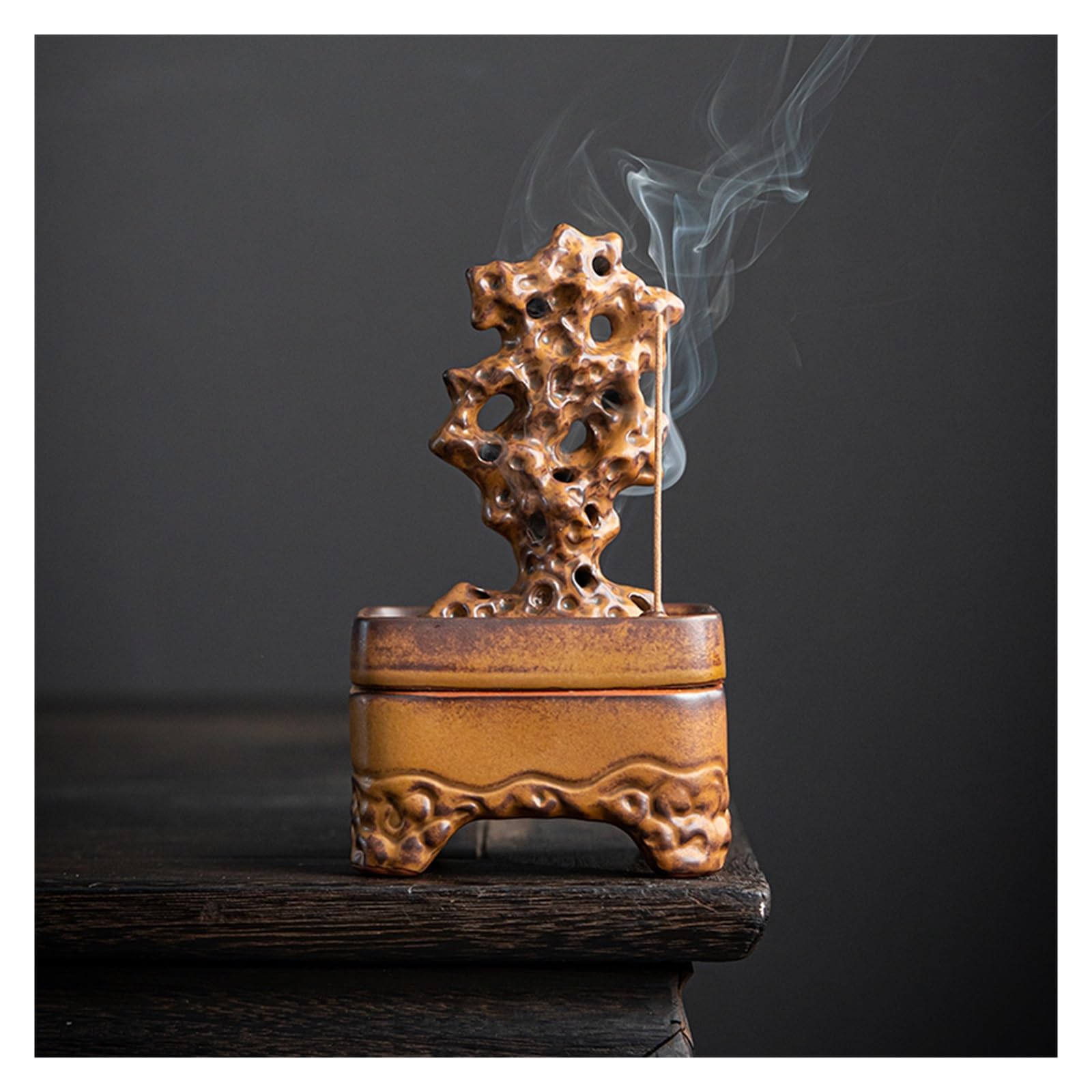 Basxdrfxz A Incense Holder Base Ntique Ceramic Incense Burner Zen Romatherapy Ornaments Indoor