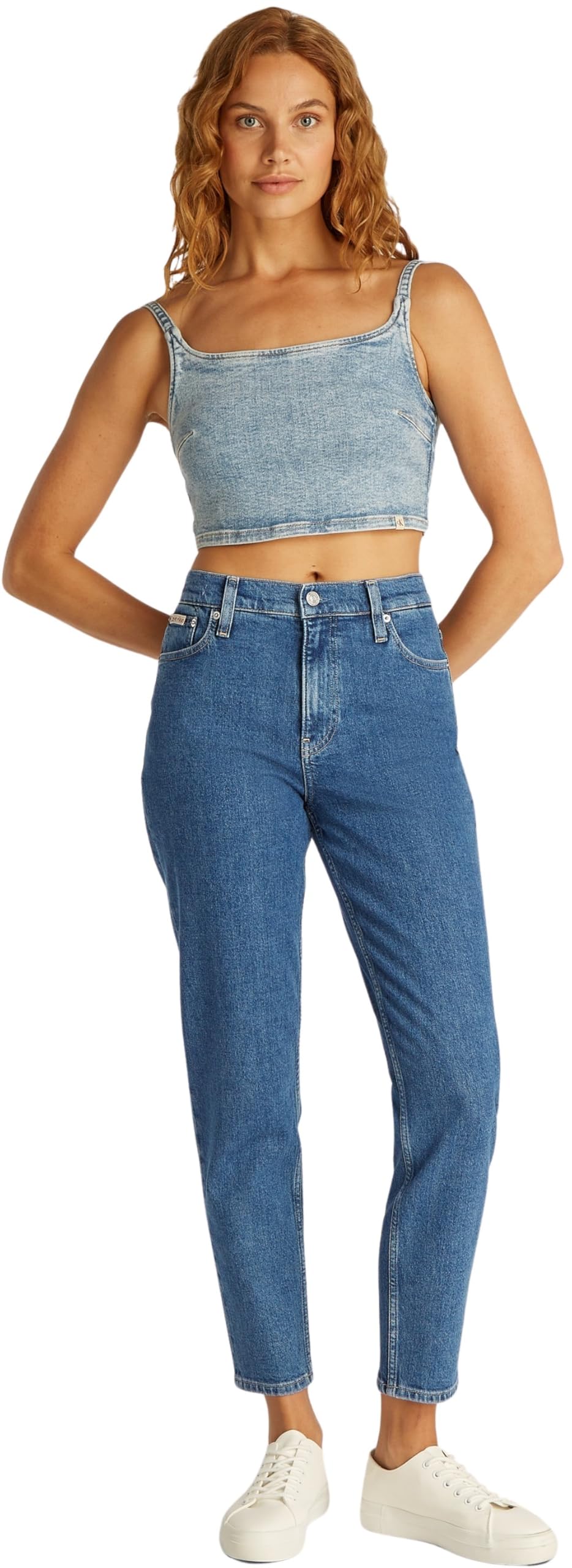 Calvin Klein Donna Jeans Mom Jean Vita Alta
