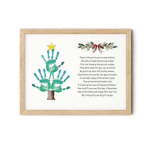 TwoDays Christmas Handprint Art Craft Kit - DIY Gift for