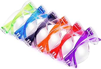 Tarantula 6-Pack Kids Safety Glasses, ANSI Z87.1 &amp; EN166 Certified, Scratch-Resistant, Impact-Resistant, Shatterproof, Youth Size Protective Eyewear, Multicolor