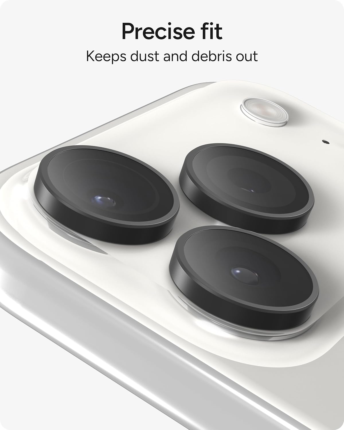 ZAGG iPhone Camera Lens Protector for iPhone 17/16/15 Pro and Pro Max Models - Silver, Camera Ring, Maximum Impact & Scratch Protection, Anti-Reflective Technology, Smudge-Resistant, Glass Elite