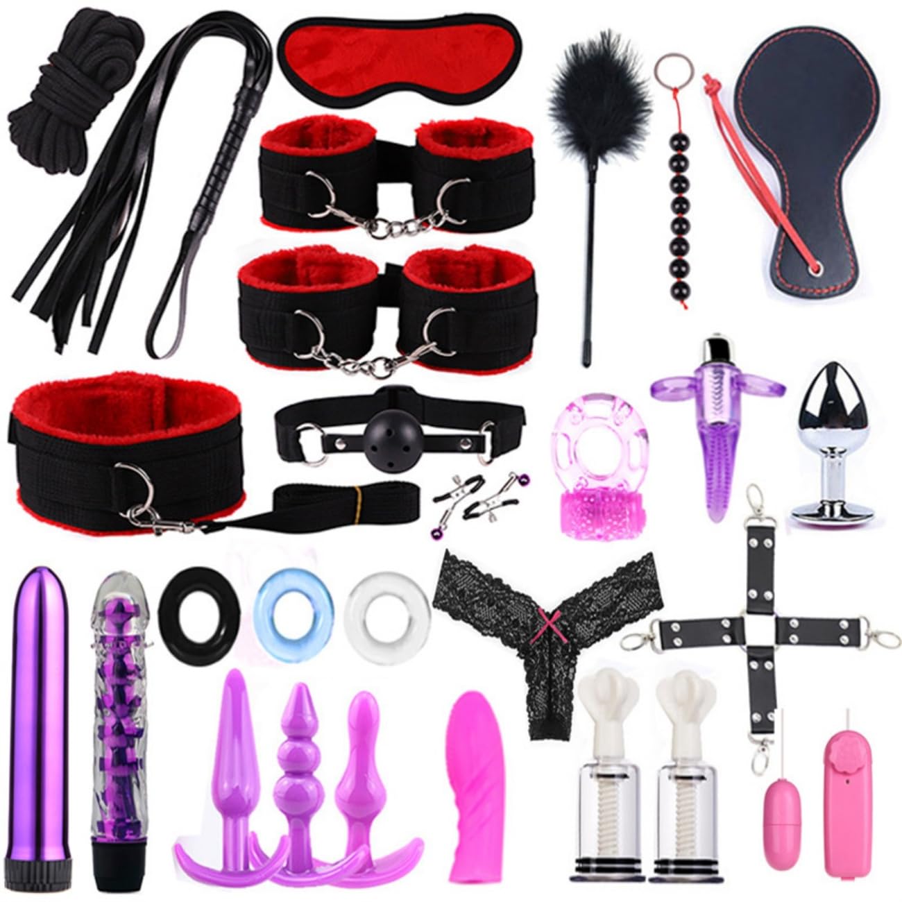 28 PCS Nylon Partner Couples Fitness Set, Accessorio di Esercizio di Tonificazione Muscolare Regolabile (Rosso)