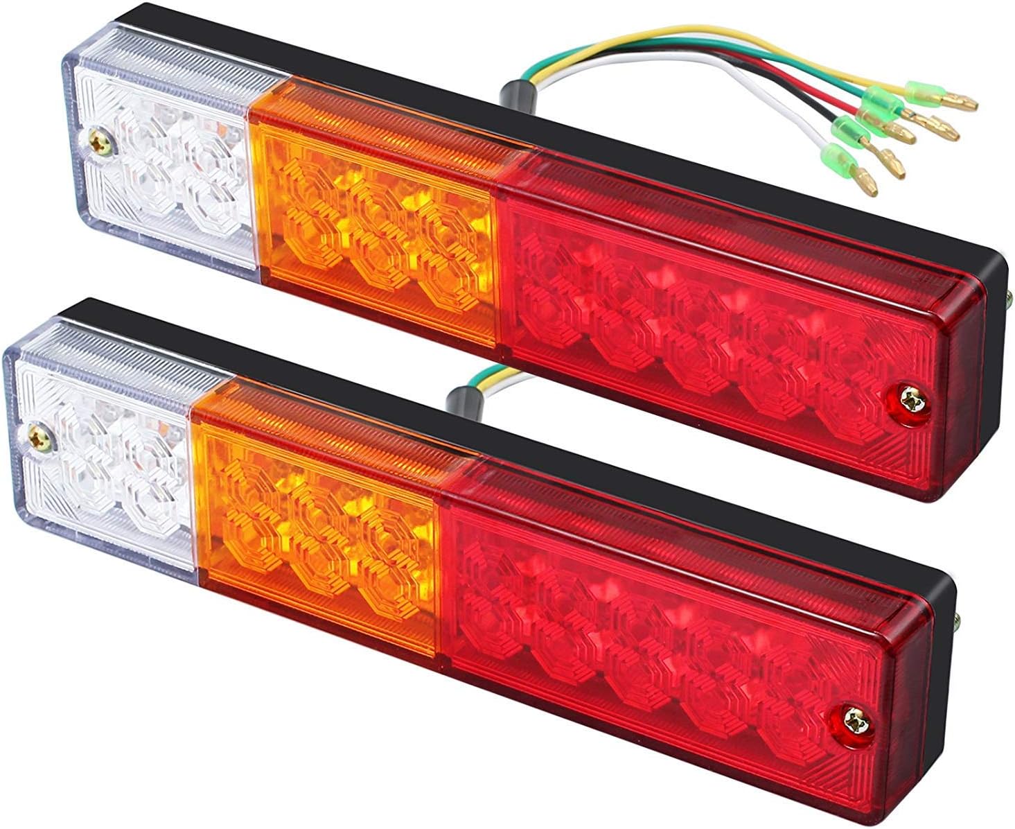 Amazon | k-cocochi 汎用 車LED テールランプ テールライト 左右セット 防水 トラック トレーラー フォークリフト 用 ...