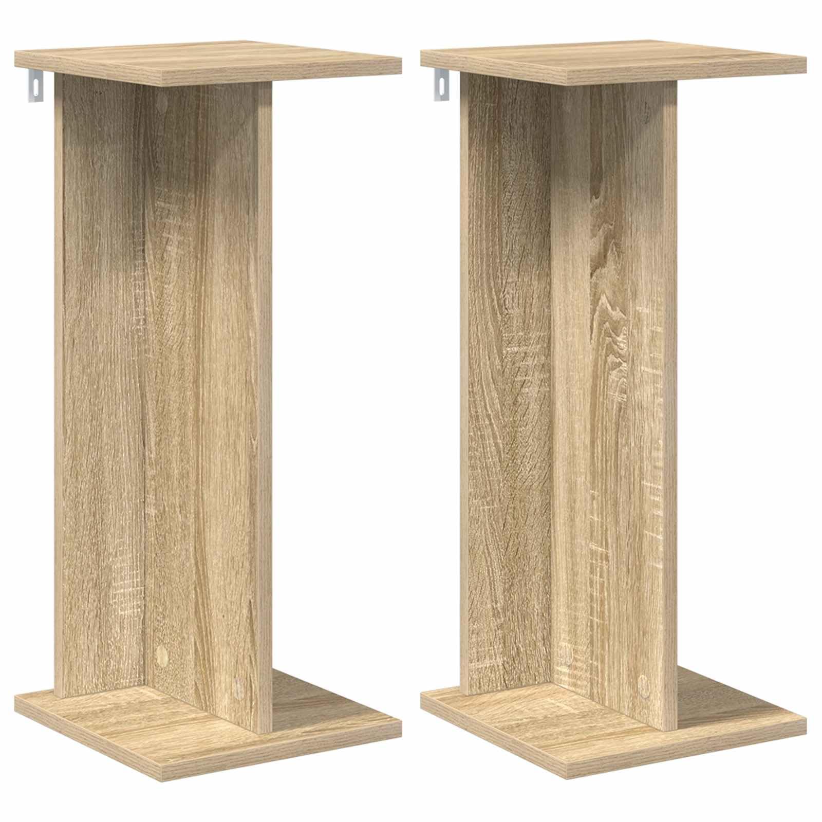 Supporto per piante, 2 pezzi, rovere Sonoma, 25 x 25,5 x 60,5 cm | legno, più livelli, design moderno, per soggiorno