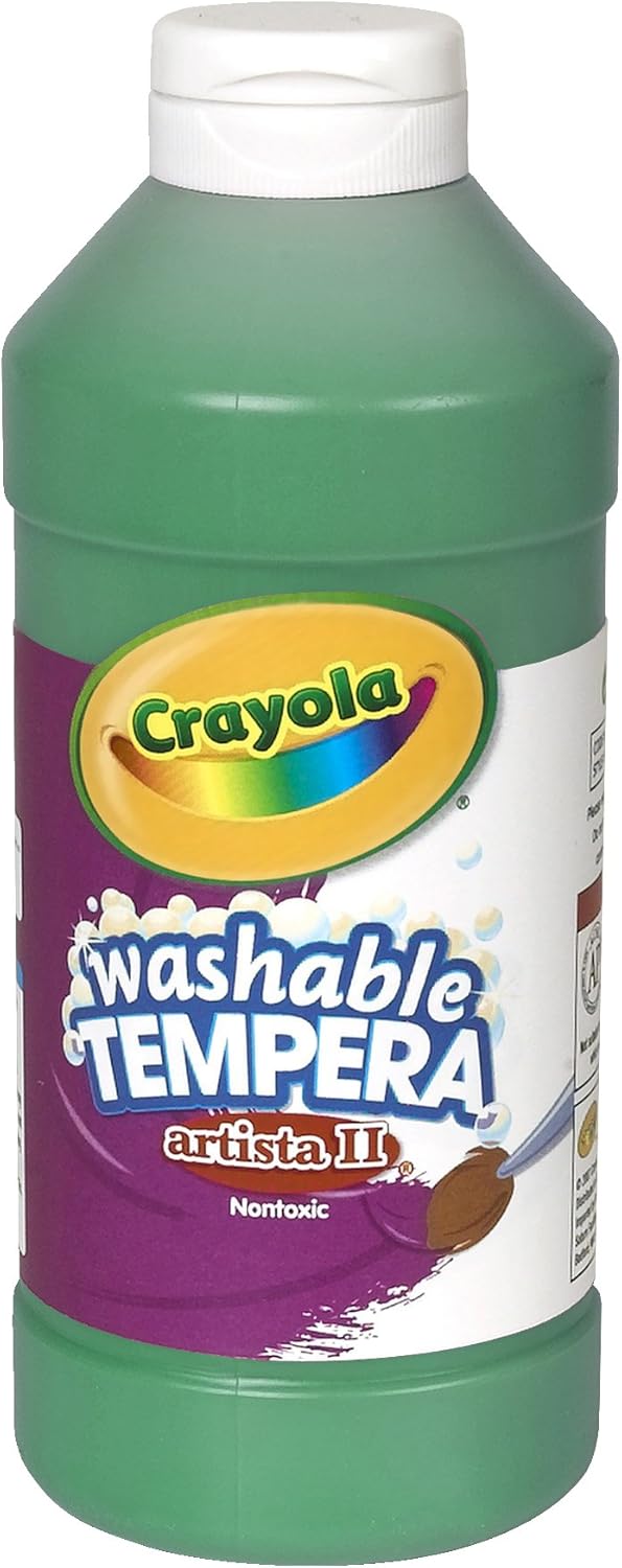 Wholesale CASE of 25 - Crayola Artista II Tempera Paints-All-Purpose Artista Tempera Paint, Nontoxic, 16 Oz, Green