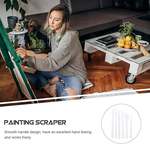 Vista 9 de Paleta de pintura al óleo, espátula, cuchillos, espátula, espátula, espátula, espátula, herramienta de aceite, pastel, accesorios de pintura, juego