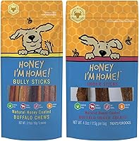 Vista 1 de Honey I'm Home Paquete variado de golosinas y golosinas masticables para perros con revestimiento de miel