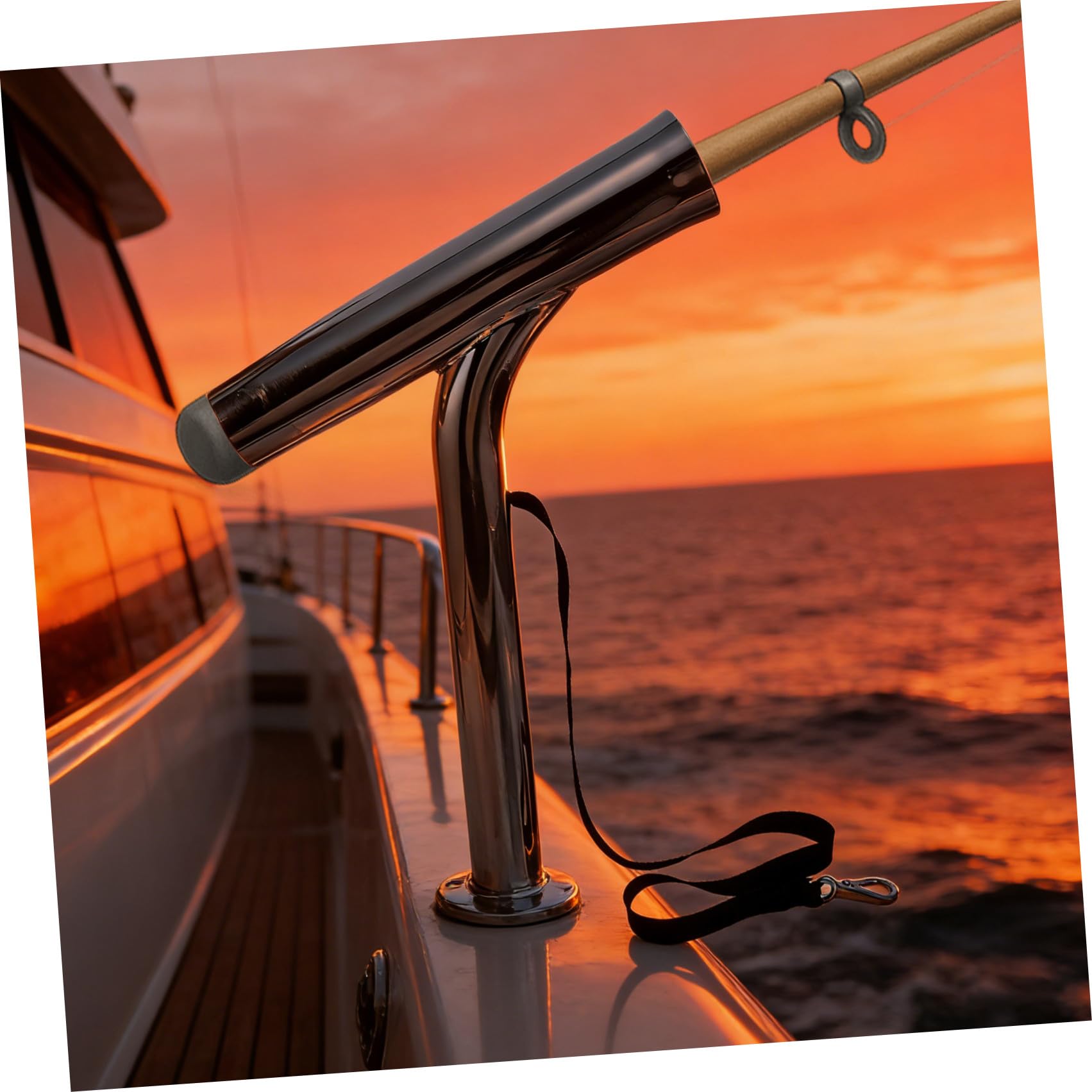 CLISPEED Portacanna da Pesca Multifunzionale in Acciaio Inox per Barche e Yacht, Installazione Rapida, Compatibile Kayak, per Pesca in Mare Aperto