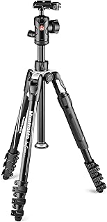 Manfrotto MKBFRLA4B-BHM Befree Advanced 2N1 Travel Tripod with Monopod, Lever Lock, Tripod Bag, Plate and Ball Head Included for Canon, Nikon, Sony, DSLR, CSC, Mirrorless, Up to 9kg, Aluminium