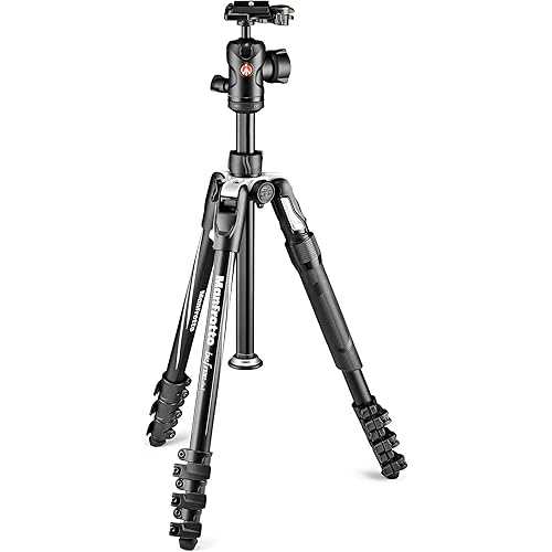 Manfrotto MKBFRLA4B-BHM Befree Advanced 2N1 Travel Tripod with Monopod, Lever Lock, Tripod Bag, Plate and Ball Head Included for Canon, Nikon, Sony, DSLR, CSC, Mirrorless, Up to 8 kg, Aluminium