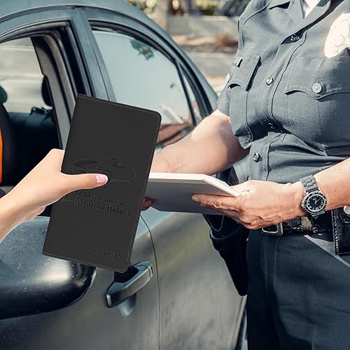 Miniatura 4 de Versión mejorada Soporte para registro y seguro de automóvil  Organizador de documentos premium y organizador de documentos de guantera de vehículos