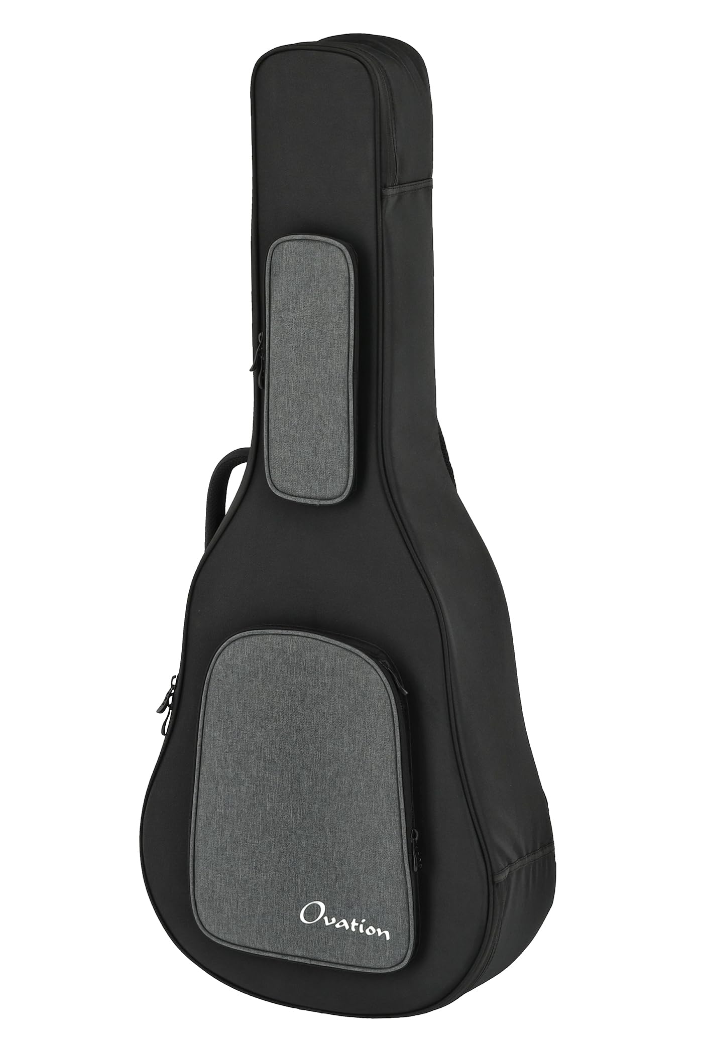 OVATION Guitars Gitarren Softcase – passend für Deep Contour/Mid-Depth/Super Shallow Modelle – 20 mm Softgriff-Polsterung fusselfrei – Rucksackgurte – schwarz/anthrazit