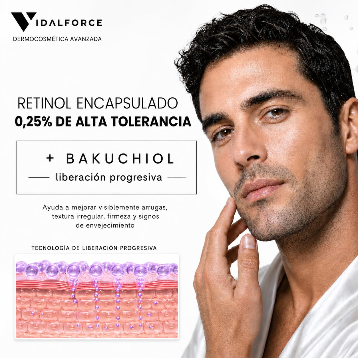 GLOW NIGHT Crema Antiarrugas - Rejuvenece 5 años - Crema Noche I 100/100 en Yuka I Retinol Encapsulado, Ácido Hialurónico Full-Spectrum y Bakuchiol 50ml