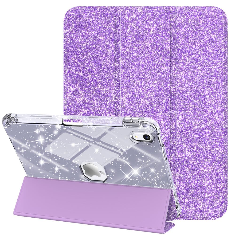 Étui iPad 10e génération anti-rayures violet en silicone rigide - 8