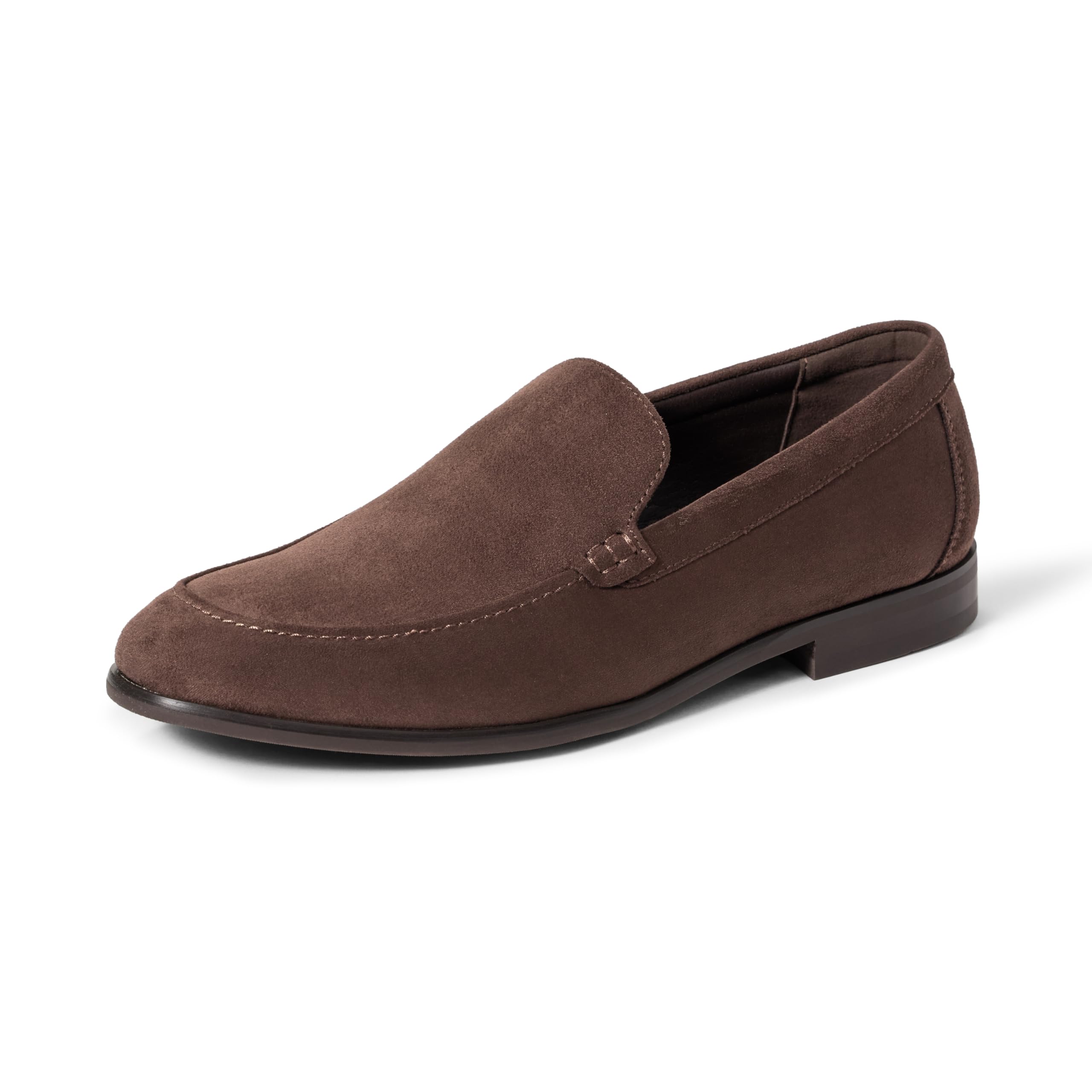 Amazon Essentials Men's Venetian Dress Slip-On Loafers with Memory Foam, Brown Faux Suede, 7