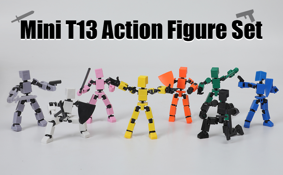 Amazon.com: zumelio 4PCS Mini Titan T-13 Action Figures Set
