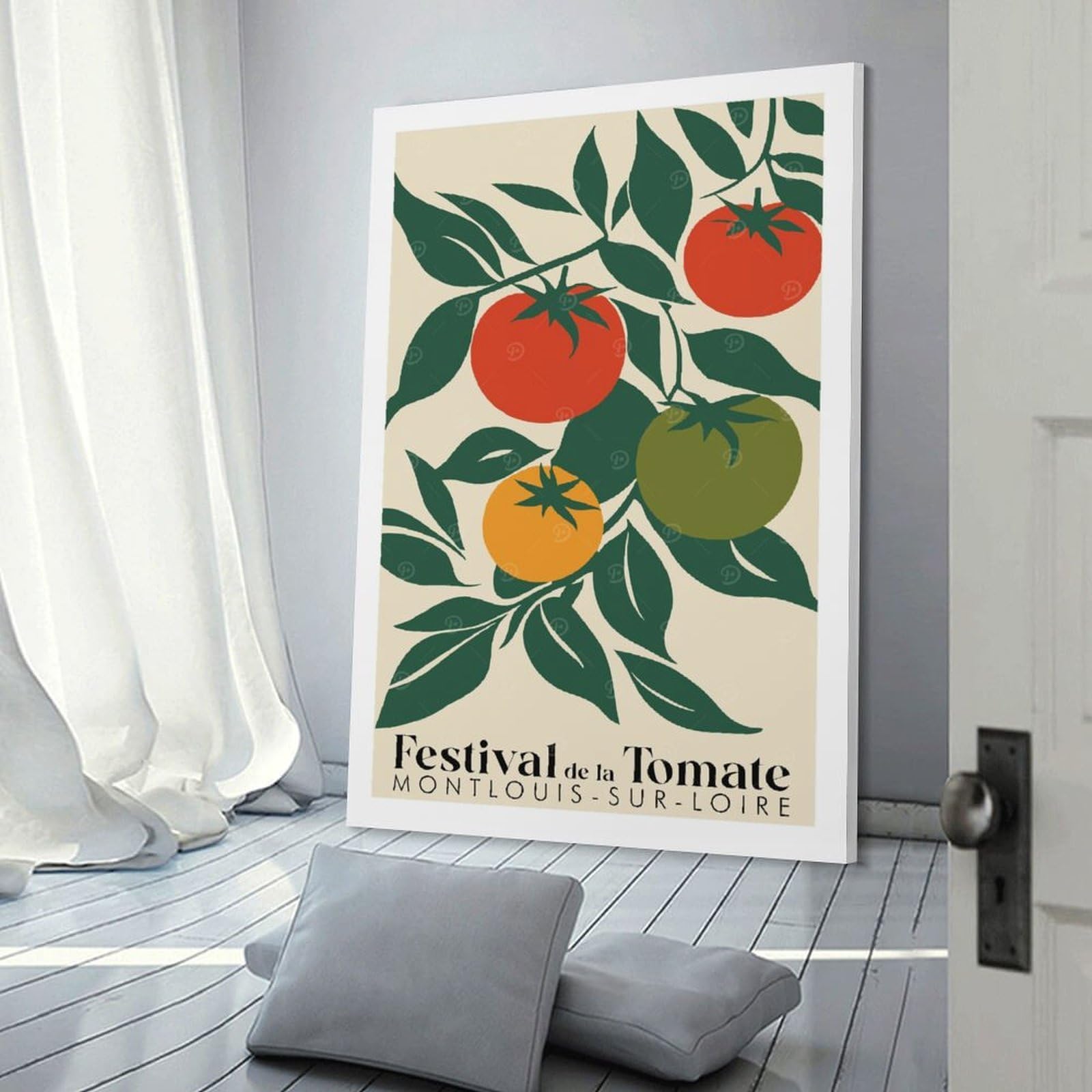Junmoney Festival De La Tomate Room Decor Wall Art 20x30inch(50x75cm), for Wall Displays, Bedrooms Or Room Updates, Ideal for Building A Coordinated Art Wall