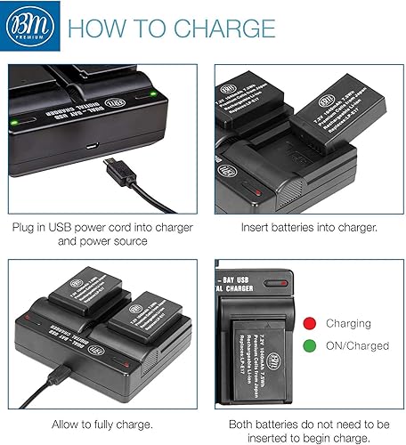Miniatura 4 de BM 2 LP-E17 Baterías y cargador de batería de doble bahía para Canon PowerShot V1, Rebel EOS R8, EOS R10, EOS R50, R50 V, EOS R100, EOS RP, EOS M6