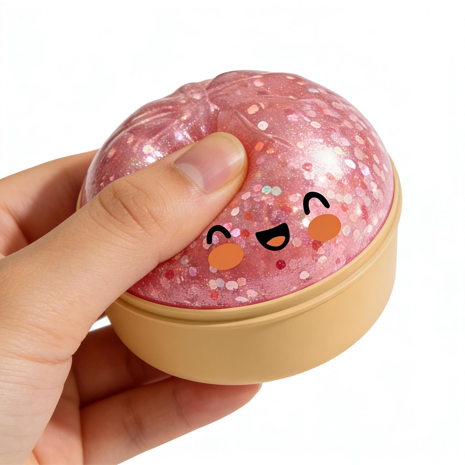 Giant Glitter Dumpling Squishys - Glitter Dumpling with Box, Mysterys Squishys Dumplings Box, Juguete Antiestrés Portátil, Masa Suave Antiestrés para Adultos Y Adolescentes — view 9