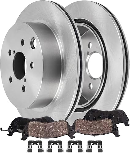 Miniatura 35 de Detroit Axle - Kit de freno trasero para Chevy Equinox Captiva Sport GMC Terrain Pontiac Torrent Saturn Vue Pinzas de freno de disco con soportes