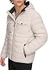 Levis mens Water Resistant Performance Stretch Hooded Puffer Jacket