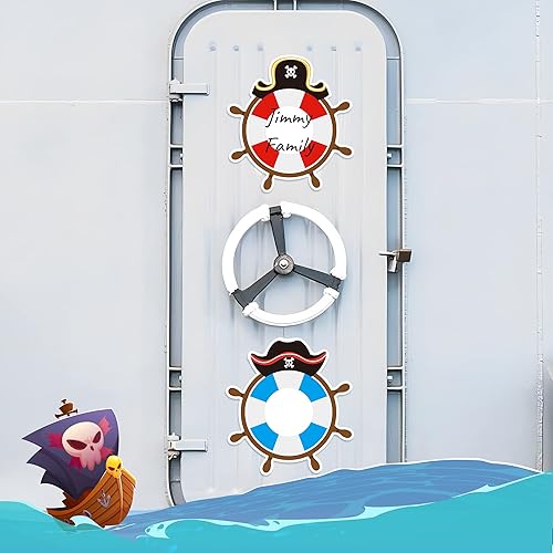 Miniatura 4 de 2 imanes magnéticos para puerta de crucero, anillo de vida, calcomanías de puerta de crucero con 3 bolígrafos de pintura para verano, sombrero