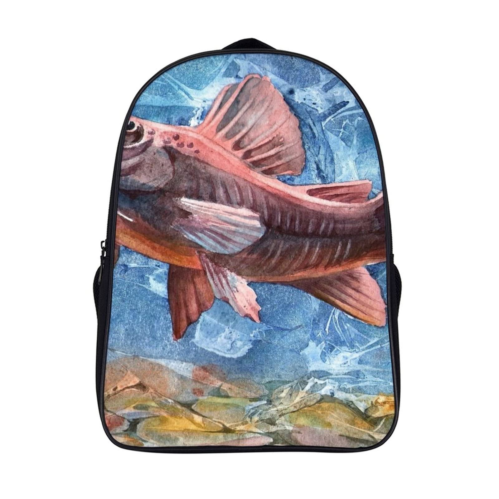 Sac à dos poisson 3D Cool avec grand compartiment ergonomique 40x28cm - 7