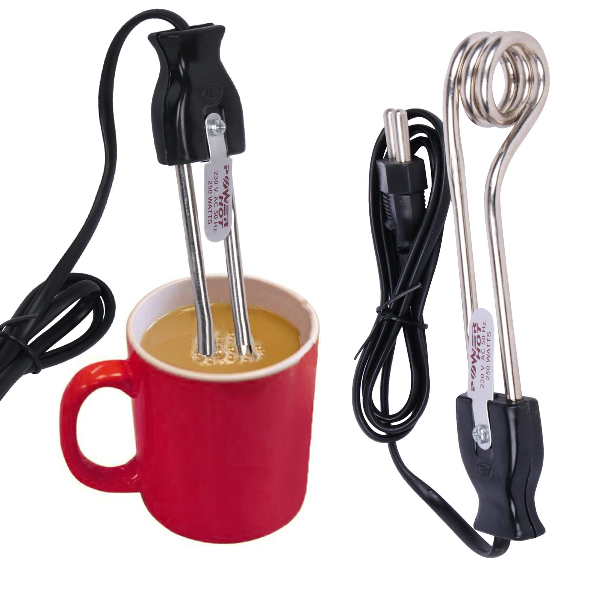 ALLIED SALES INDIA Electric Milk Frother and Coffee Foam 240 Watts Mini Immersion Water Heater Rod, Nickel Plated, for Coffee, Tea, Boiling Small Quantities. 1 PACK-image-33